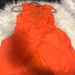 Fashion Nova Orange Slit dress